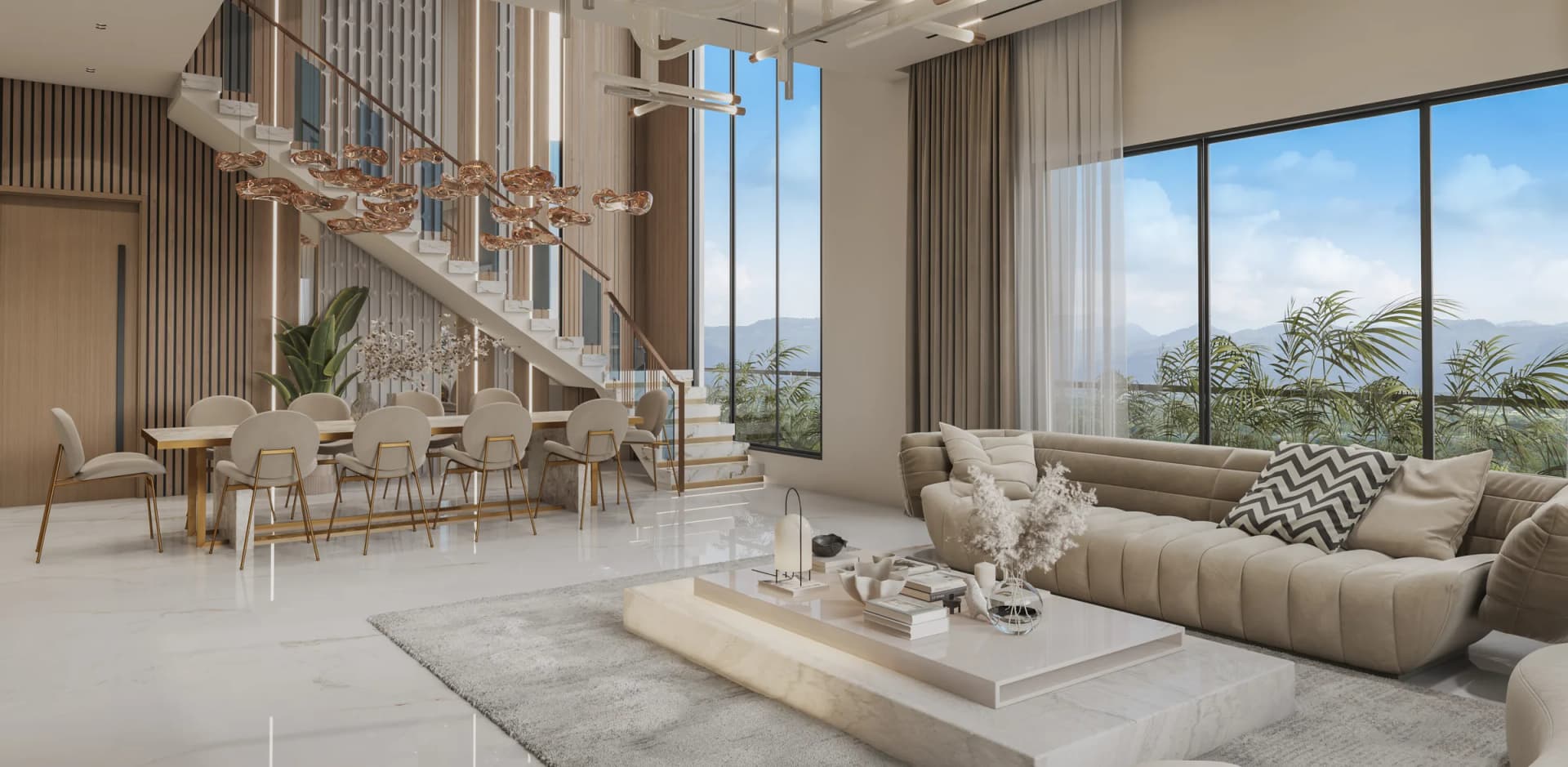 Duplex Penthouse 01 interior at Skyra Tower — artist’s impression