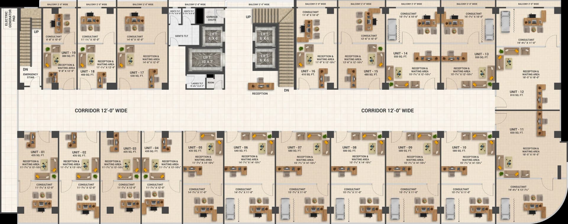 Skyra Tower Clinics & Offices floor plate