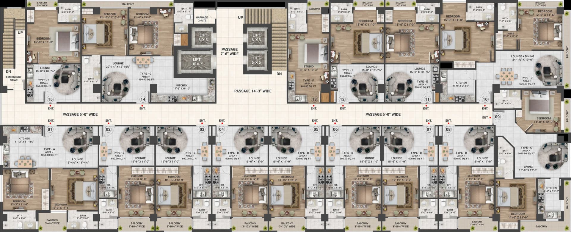 Skyra Tower Apartment Floors floor plate