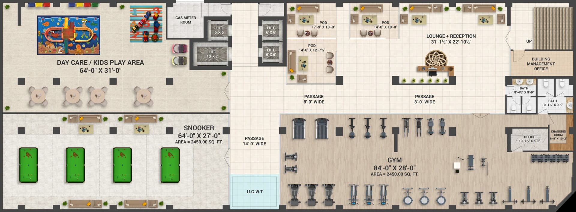 Skyra Tower Clubhouse Level floor plate